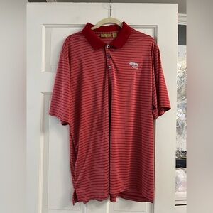 Torrey Pines Men's Red Striped Golf Polo Shirt